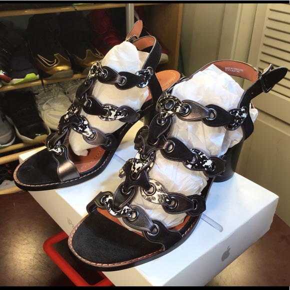 Beautiful Mid Heel Sandal WithCoach Link New without box but come with dust bag - Picture 8 of 16